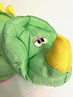 Vintage 1992 Fisher Price Puffalump Dino Roars Green Triceratops Dinosaur Plush