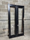   Antique Double Entrance French Doors Full Glass Openings   44 X 83   Salvage