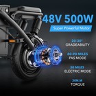 Hbn Folding Electric Bike For Adults  20mph 48v 6ah Lithium Removable Battery