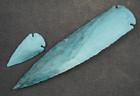 Twin Points 2 5  And 8  Flint Spearhead Head Knife Blade Arrowhead I-348