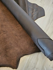 4-5oz Crazy Horse Brown Oil Tanned Leather Hide Side Smooth Grain Firm Sheet 20 