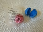 New  Lot Of 2 Tupperware Mini Cupcake Keepers Keychains    pink   Blue
