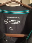 Official Mercedes Amg Petronas F1 Team Polo Shirt Mens Xl Black Teal Tipped