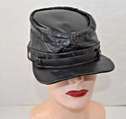 Vintage Leather Kepi Cap Size Xl 60s American Civil War Replica Made Usa