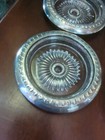 Vintage Sterling Silver Art Deco Glass Coasters Coaster Set Of Four