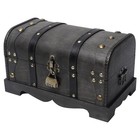 Vintage Wooden Treasure Chest Box With Lock - Decorative Storage 12 2 x7 1