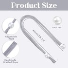 8pcs Curtain Tiebacks Adjustable Rope Tie Backs With Pearl Buckle For Drapes