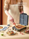 1200w Waffle Maker 4 Slices Anti-overflow Waffle Iron With Browning Knob