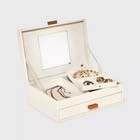 A New Day Two Drawer Organizer Jewelry Box Storage Divided Tray Mirror