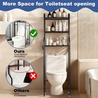 Over The Toilet Storage Rack 3-tier Metal Bathroom Shelf Space Saver Organizer
