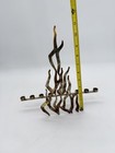 Vintage Hadany Studio Plated Hanukkah Flame Menorah Candle Holder Jerusalem 11   