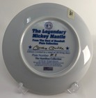The Legendary Mickey Mantle Plate Hamilton Collection New York Yankees