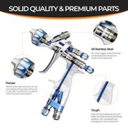 Automotive Spray Paint Gun Wtp Tools Luxus 1 3 Hvlp Or Mp Clear Coat Base Coat 