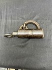 Antique Iron Screw Key Barrel Padlock W  Original Key     Hand Forged Early Lock