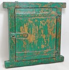 Antique Wooden Wall D  cor Small Window Original Old Hand Crafted New Painted