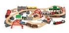 Brio World Deluxe Railway Set Premium 33052 Wooden Toys 87 Piece Lights   Sound