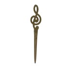 Vintage Brass Treble Clef Letter Opener Desk Decor Musical Note Paper Knife