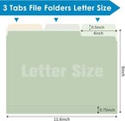 Two Tone Color File Folders 8 5 X 11 Inch  1 3 Cut Tab File Folder Letter Size  