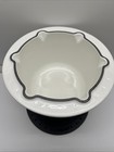Le Creuset White Enameled Cast Iron Fondue Pot   Stand Burner