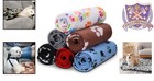 Dog Blankets Fleece 24x28 Inches Cute Paw Print 6 Pack For Small Pets Travel