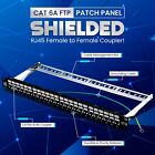 Patch Panel 24 Port Cat6a With Inline Keystone  Coupler Patch Panel Stp Shielded