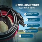 Temco 8 Awg Solar Panel Extension Cable - 80 Feet Black   80 Feet Red