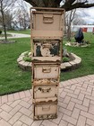 Antique Vintage Industrial Solid Stackable Metal Bins