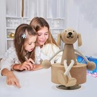 Wooden Dog Music Box Gift For Daughter Girls Son  Fun Puppy Figurine With Fle   