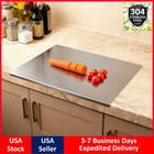 304 Stainless Steel Cutting Board Kitchen Counter Lip Non Slip Metal Chopping
