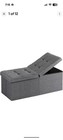 35-inch Storage Ottoman Bench  Footrest With Storage  End Of Bed Bench Coffee