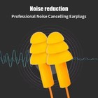 10 Pair Silicone Corded Ear Plugs Reusable Shooting Hearing Protection With Cord