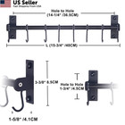 Dseap Kitchen Utensil Holder Hanger  Pot And Pan Rack Wall Mount  Black