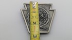 Vtg 1981 Pennsylvania State Police Academy Civic Assn  Keystone Belt Buckle Read