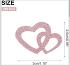 500 Pcs Rose Gold Glitter Heart Confetti - Wedding - Birthday - Valentines