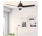 Hunter Triflow 52  Indoor outdoor Matte Black Led Ceiling Fan Light Kit Remote