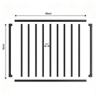 48  W X 42  H Outdoor Deck Gate Kit  Black Heavy   duty 48in X 42in 