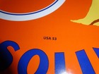 Vintage 1953  gulf Gasoline Marilyn Monroe  11 3 4  Porcelain Metal Gas Oil Sign
