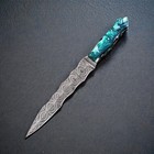 Custom Made Forged Damascus Steel Tri Edged Blade Dagger Knife 2974