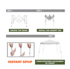 Ozark Trail 10  X 10  Instant Slant Leg Pop-up Canopy  Arctic White