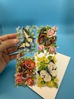Vintage German Embossed Butterfly Die Cut Scrap Sheet     Printed In Germany