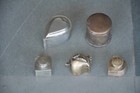 5 Pc Vintage Brass Different Shape   Size Handcrafted Powder pill Boxes