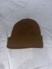 Carhartt Beanie Hat Cap Brown Knit Youth Flip Up Workwear Casual Work Wear Cuff