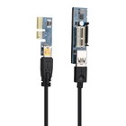 Pci-e 1x Extension Cord Cable Riser Card Power Usb Extender 30cm For Motherb Fit