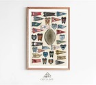 Nfl Football Poster Print     Vintage Sports Wall Art For Fans   Game Room Decor