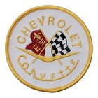 Vintage Round Chevrolet Corvette Patch  Embroidered  Iron On  3 
