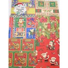 Cleo Vintage Christmas Gift Wrap Lot  Santa Poinsettia 6 Patterns 36 Sheets