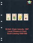 2 3 Off  15 50 Scott Value - 1987 Bvi Virgin Isl  Flower Orchid Cacti Mnh Nh Umm