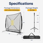 7x7 Ft Baseball Softball Hitting Net W  Large Ball Collection System For Batting