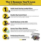 2x Metal Pliers Organizer Storage Rack wrench Hand Tool Holder 15-slot In Drawer