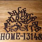 New Cast Wrought Iron Black Antique House Door Address Alphabet Letters Numbers